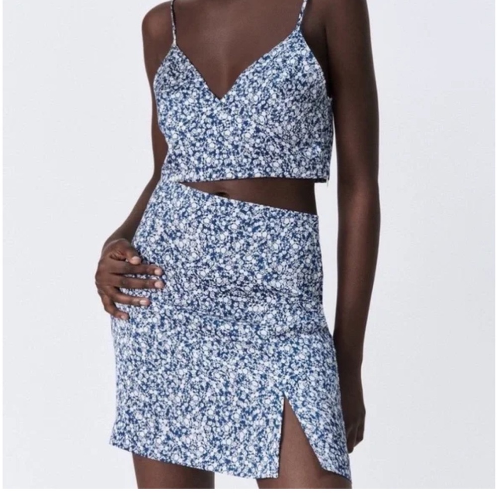 Zara Navy and White Floral Set